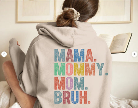 Mama Mommy Mom Bruh Sweatshirt, Funny Mom Sweatshirt, Mother's Day Gift 2023, Mother Sweatshirt, Mom Life Crewneck Active