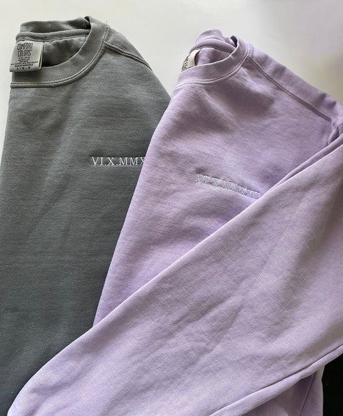 Custom Roman Numeral T-shirts, Personalized Tee, Roman Numeral Date Gifts for Couples, Birthday Date Gift, Anniversary Date,Comfort Colors