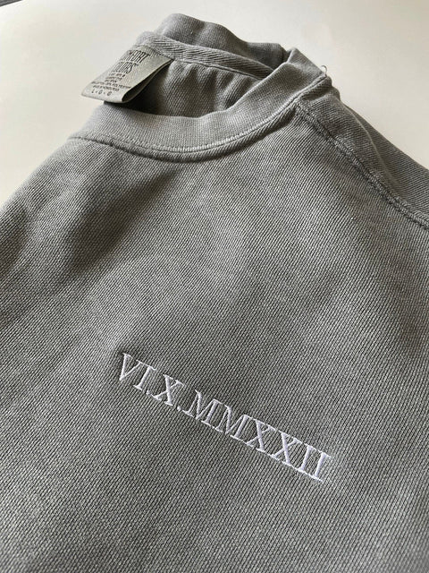 Custom Roman Numeral T-shirts, Personalized Tee, Roman Numeral Date Gifts for Couples, Birthday Date Gift, Anniversary Date,Comfort Colors
