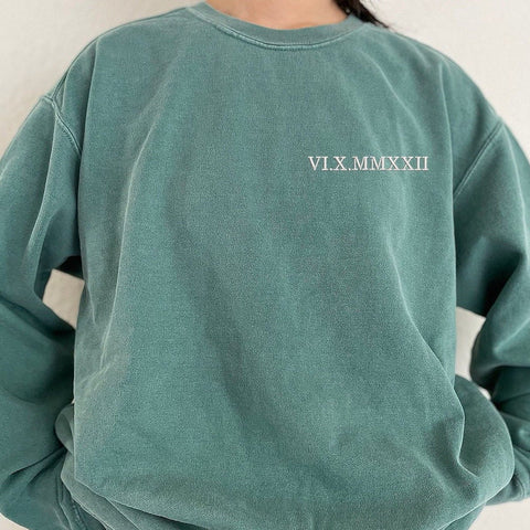 Custom Roman Numeral T-shirts, Personalized Tee, Roman Numeral Date Gifts for Couples, Birthday Date Gift, Anniversary Date,Comfort Colors