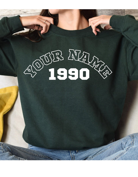 Custom Crewneck Sweatshirt, Personalized with your Text, Logo, Add Your Text, Custom Crewneck Sweatshirt,  Monogram