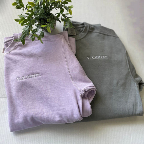 Custom Roman Numeral T-shirts, Personalized Tee, Roman Numeral Date Gifts for Couples, Birthday Date Gift, Anniversary Date,Comfort Colors