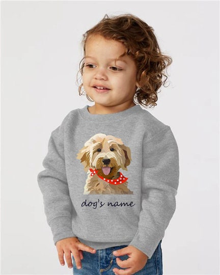 Custom Kid/Youth Dog Sweatshirt, Custom Dog Photo Portrait Sweatshirt | Personalized Dog Shirt, Custom Dog Mom Shirt,  Dog Lovers Sweatshirt